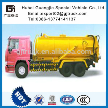 2018 Nuevo HOWO China Sinotruk 15 m3 tanque de succión de aguas residuales / camión de succión de aguas residuales / tanque de succión de aguas residuales camión / camión cisterna de vacío